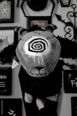 emo stitched horned sheep stuffed animal 