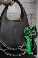 skeleton cat keyring plush