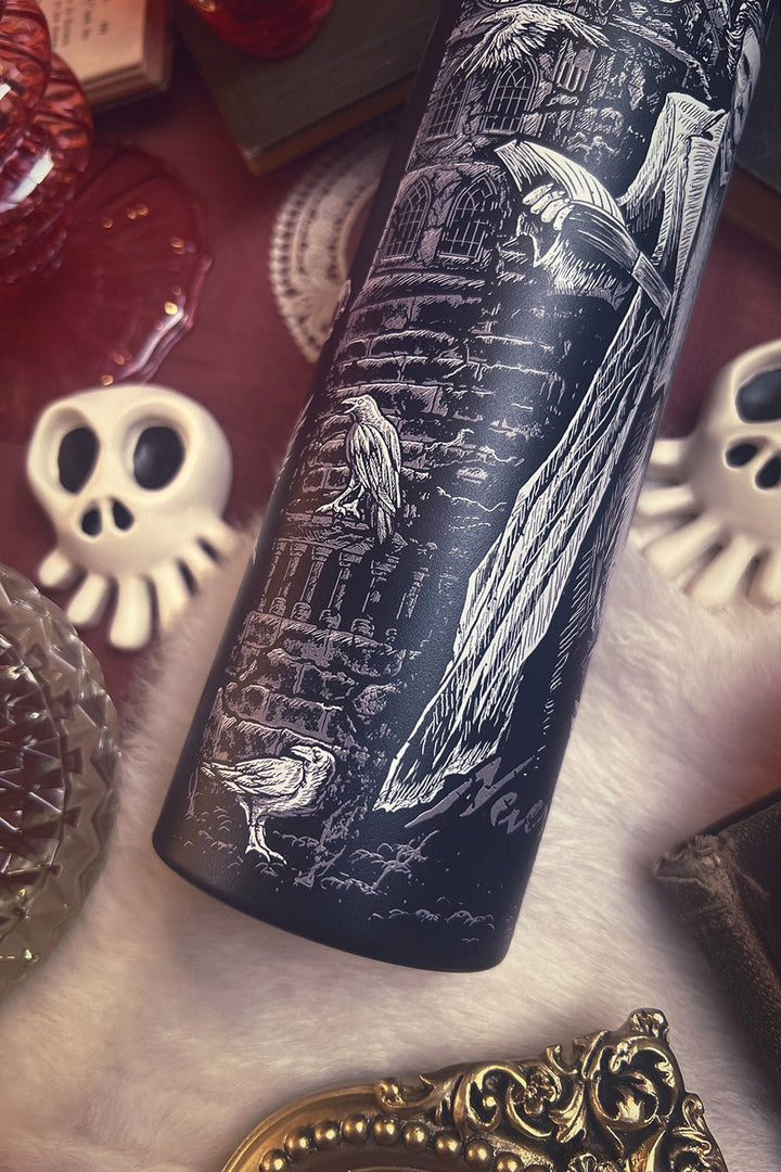 Edgar Allan Poe 24 Oz Water Bottle Tumbler - housewares - VampireFreaks - VampireFreaks