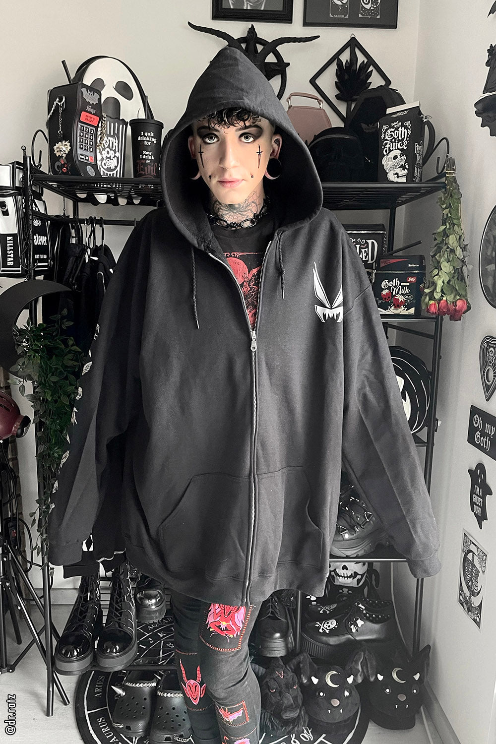 Edgar Allan Poe Hoodie [Zipper or Pullover] - mens outerwear - VampireFreaks - VampireFreaks