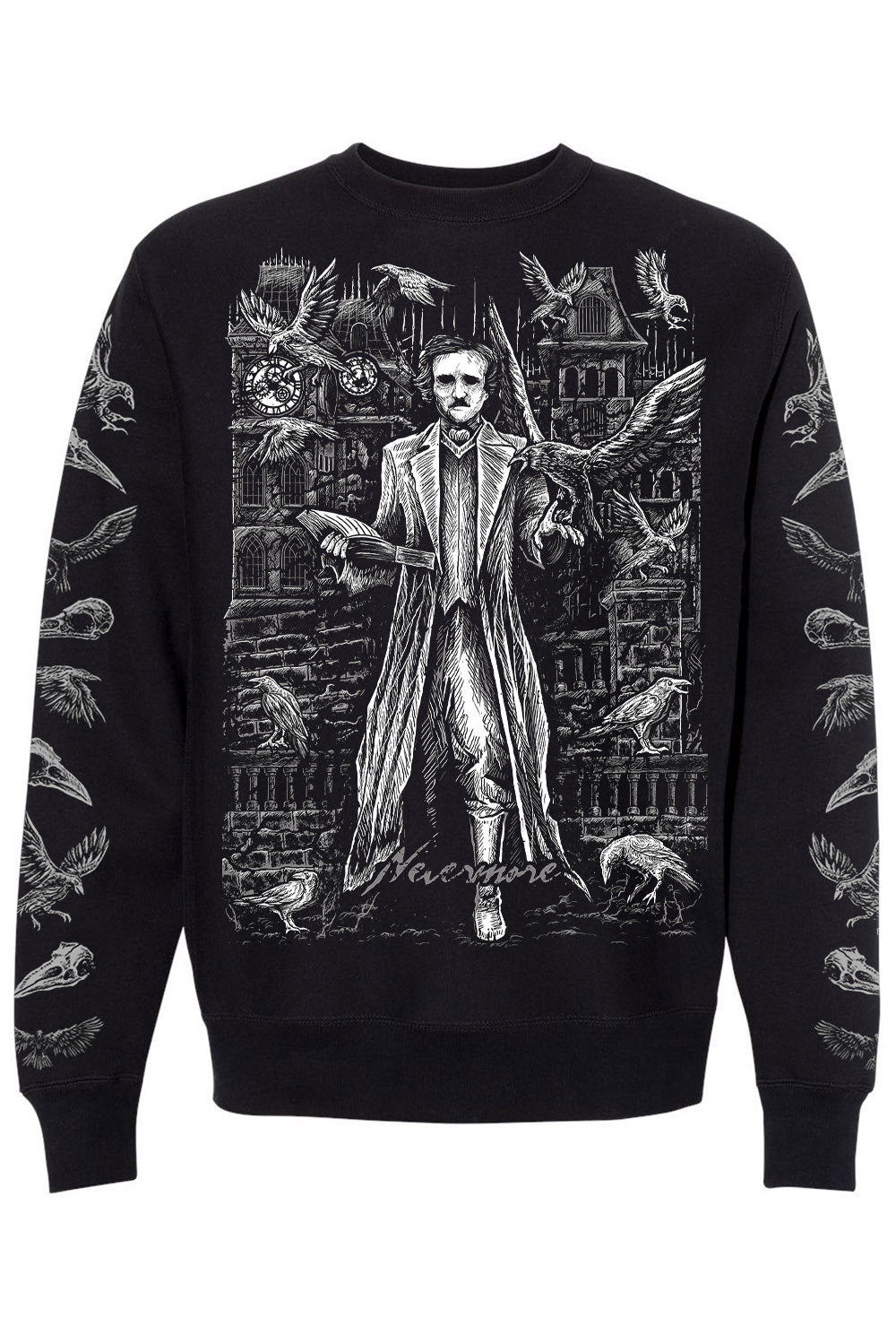 Edgar Allan Poe Sweatshirt - mens outerwear - VampireFreaks - VampireFreaks