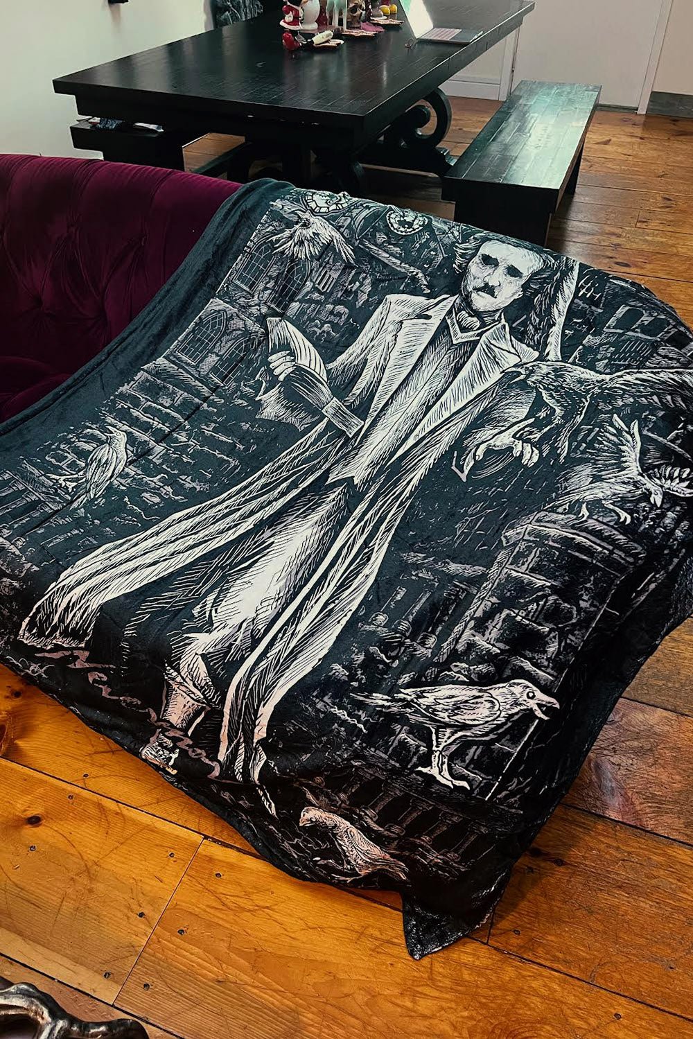 Edgar Allan Poe Throw Blanket - housewares - VampireFreaks - VampireFreaks