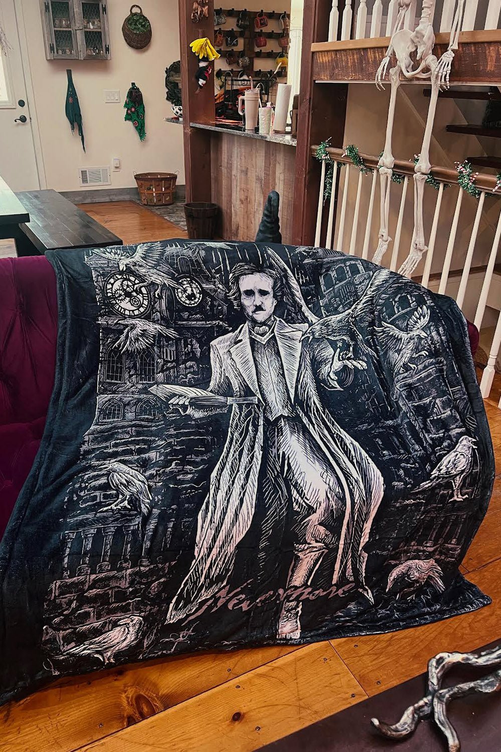 Edgar Allan Poe Throw Blanket - housewares - VampireFreaks - VampireFreaks