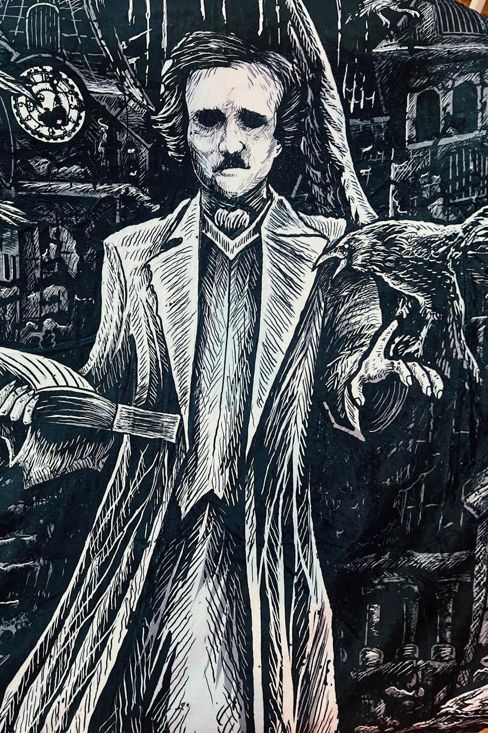 Edgar Allan Poe Throw Blanket - housewares - VampireFreaks - VampireFreaks