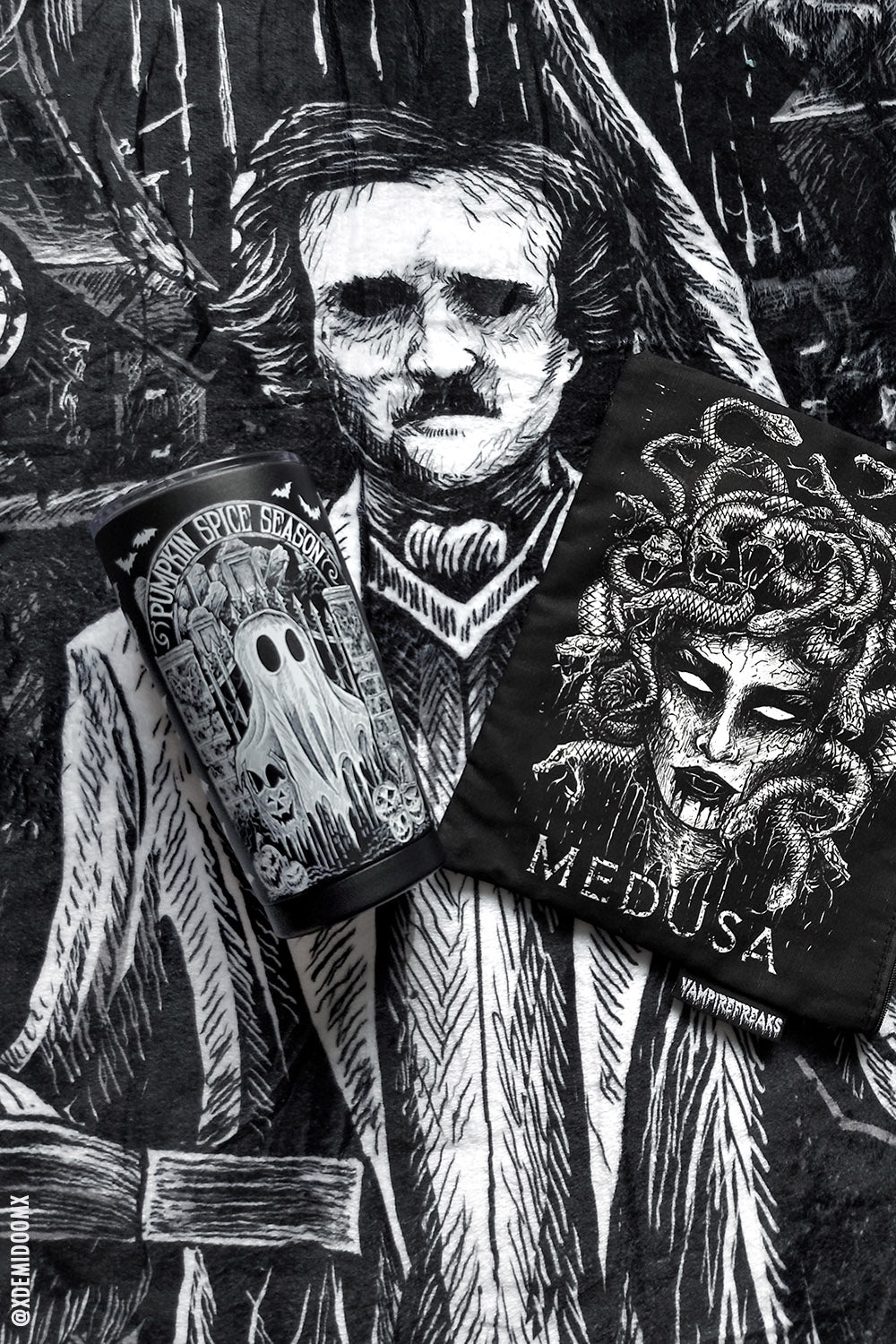 Edgar Allan Poe Throw Blanket - housewares - VampireFreaks - VampireFreaks