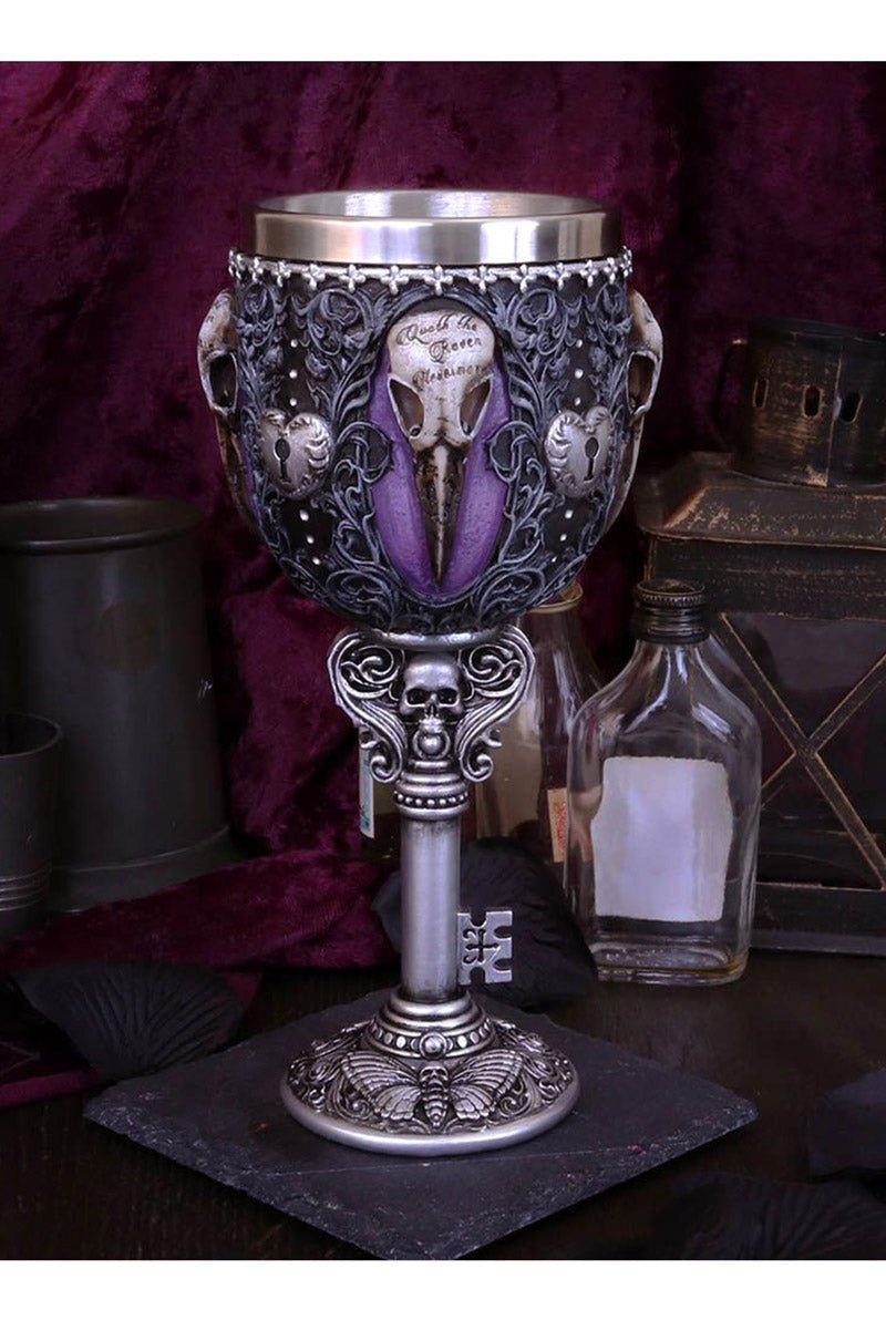 Edgar's Raven Goblet - housewares - VampireFreaks - Nemesis Now