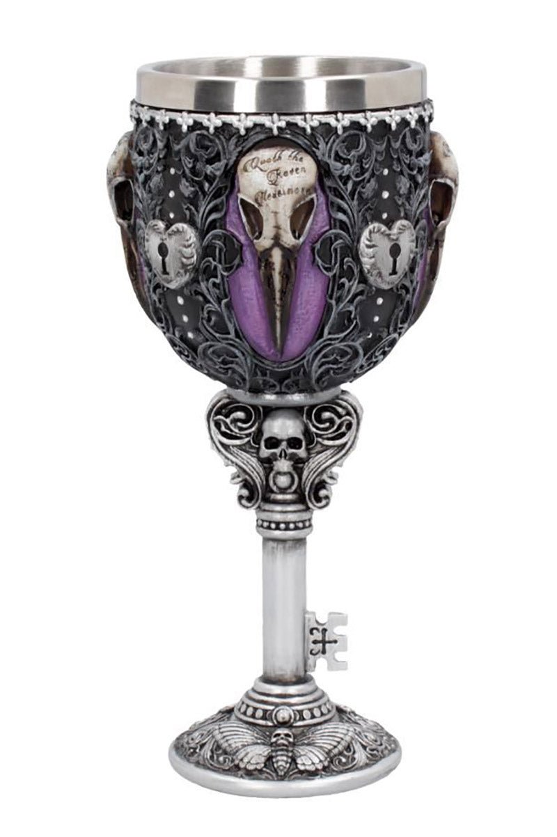 Edgar's Raven Goblet - housewares - VampireFreaks - Nemesis Now