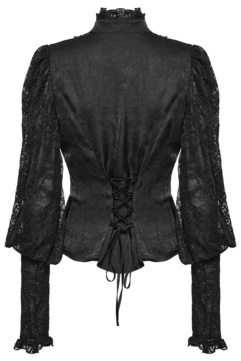 Edwardian Goth Button - Up Blouse - womens tops - VampireFreaks - Punk Rave