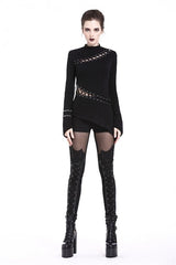 Edwina Scissorhands Lace - Up Top - womens tops - VampireFreaks - Dark In Love