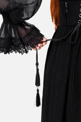 dark fairytale corset with tassels