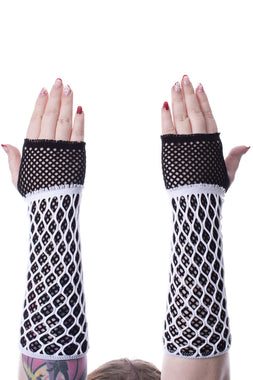 Lolita Mesh Gloves [WHITE/BLACK]