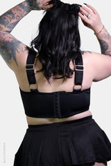 Elizabeth Bikini Corset Top - womens swimwear - VampireFreaks - Forest Ink