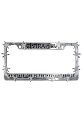 elvira car license plate border