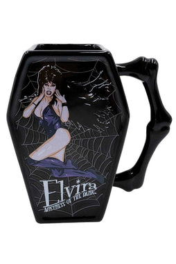 Elvira In Web Coffin Mug