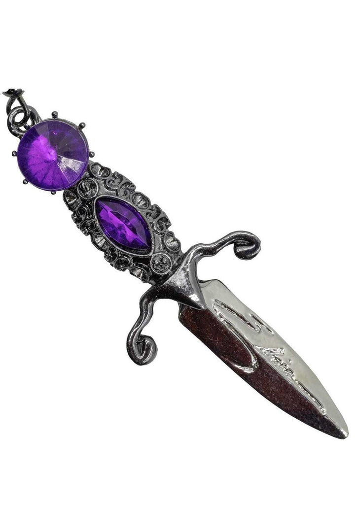 Elvira Dagger Earrings [PURPLE] - jewelry - VampireFreaks - Kreepsville