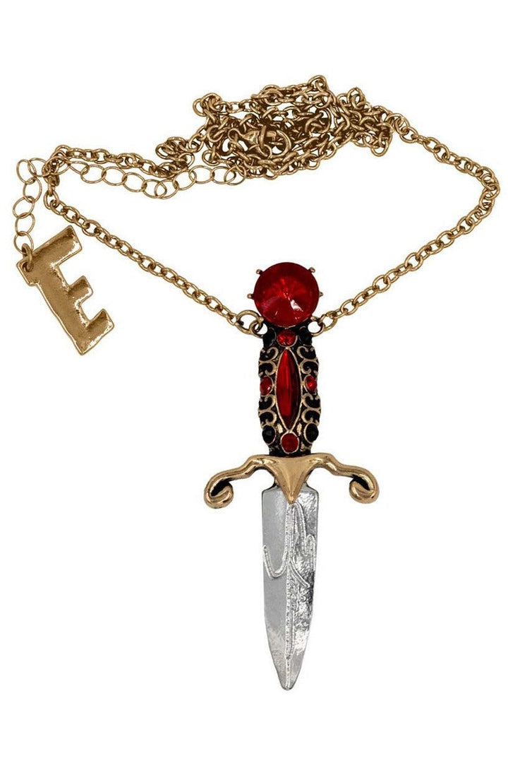 Elvira Dagger Necklace [RED] - jewelry - VampireFreaks - Kreepsville