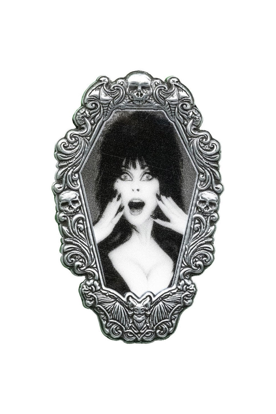 Elvira Hands Gothic Frame Enamel Pin - pins & patches - VampireFreaks - Kreepsville