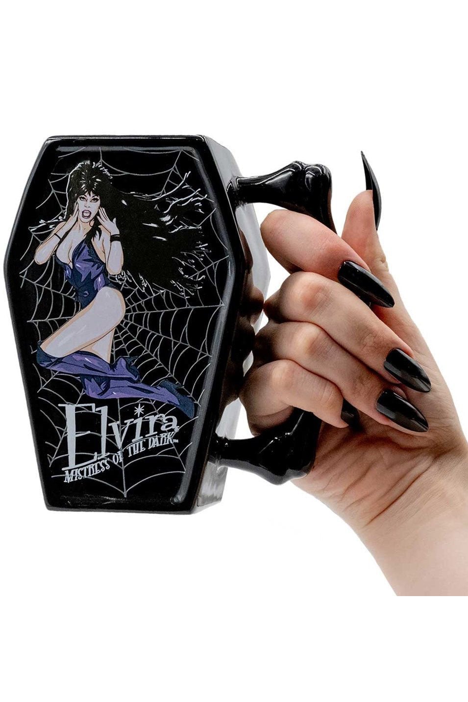 Elvira In Web Coffin Mug - housewares - VampireFreaks - Kreepsville