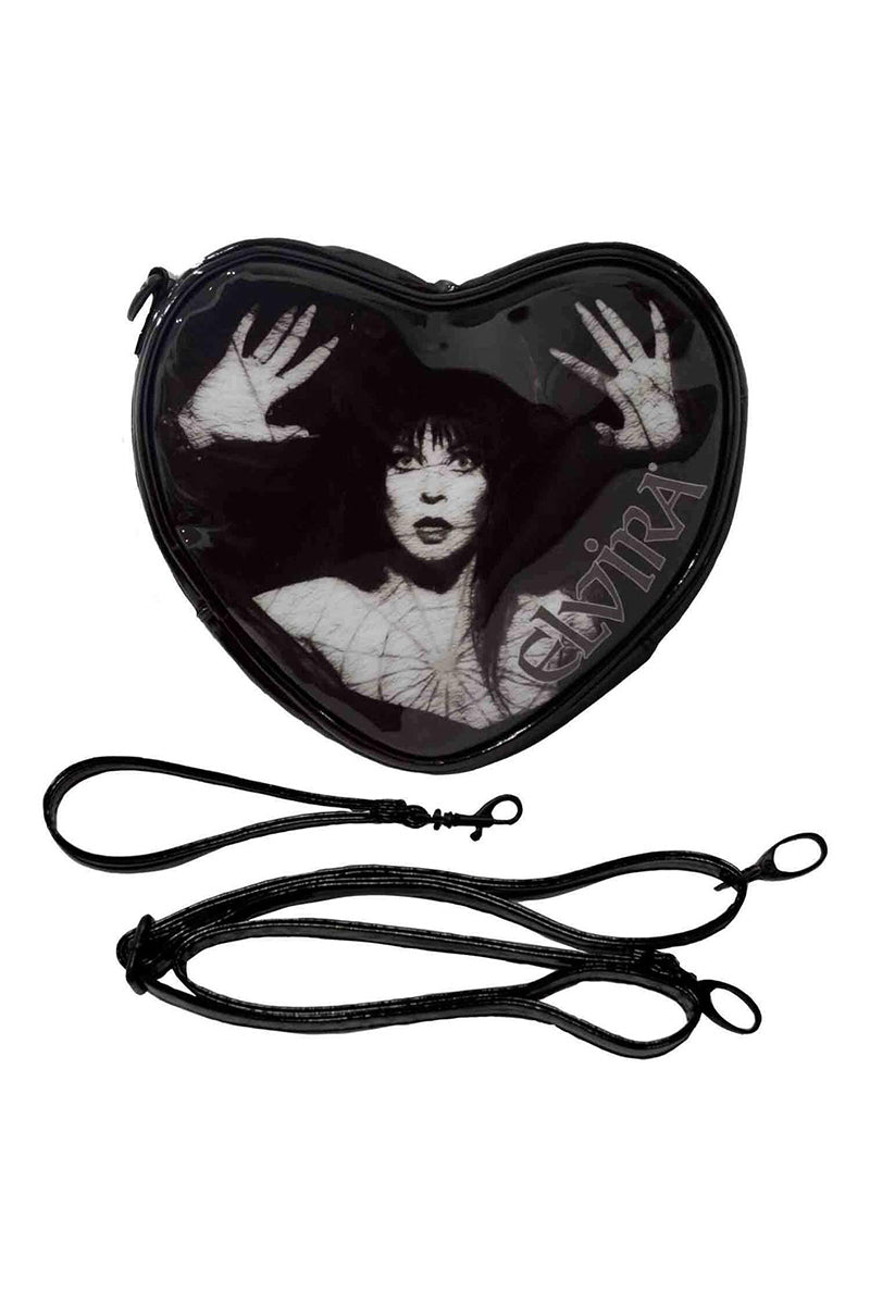 Elvira Lace Mini Heart Purse - bags & wallets - VampireFreaks - Kreepsville