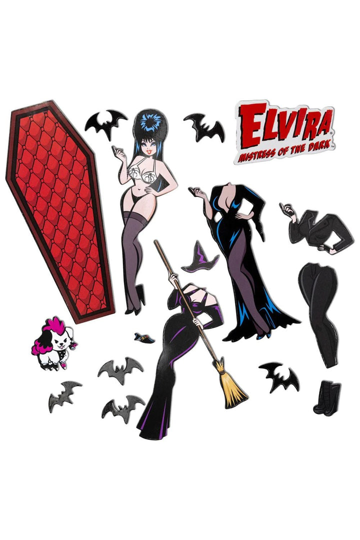 Elvira Mistress Of The Dark Coffin Dress Up Magnet Set - stationery - VampireFreaks - Kreepsville