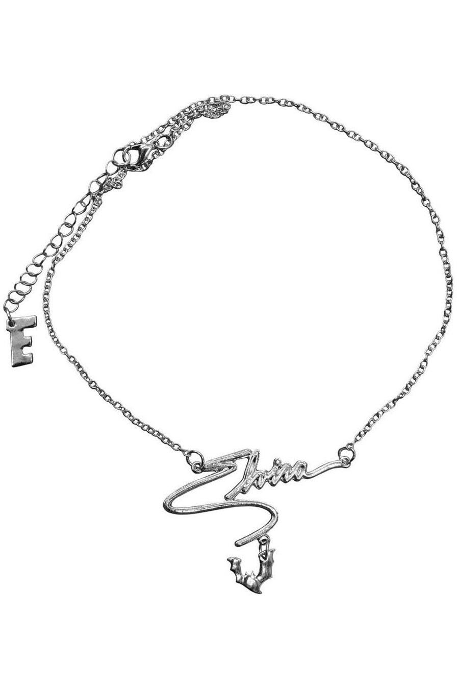 Elvira Bat Name Text Necklace