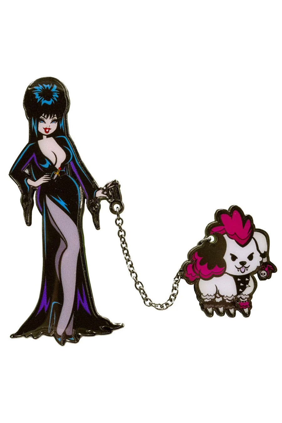 elvira and her pet dog gonk pin