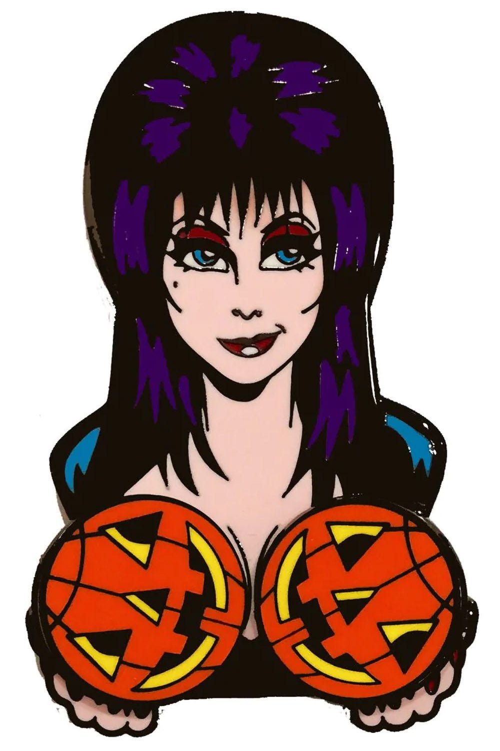 Elvira Spinning Pumpkins Enamel Pin - pins & patches - VampireFreaks - Kreepsville