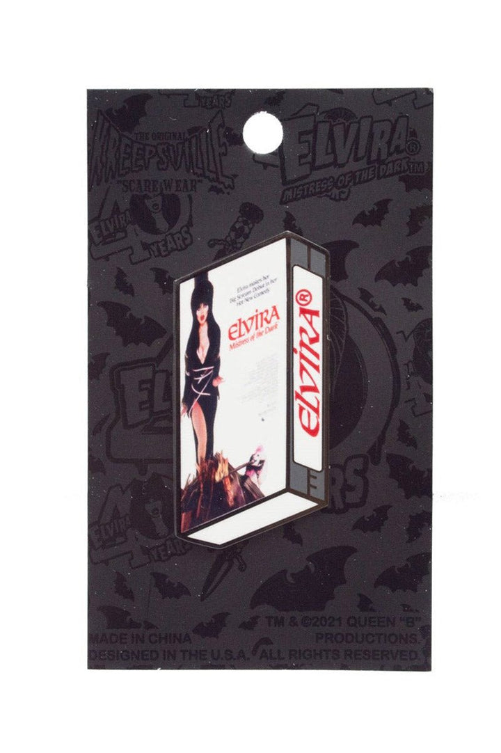 Elvira VHS Enamel Pin - pins & patches - VampireFreaks - Kreepsville