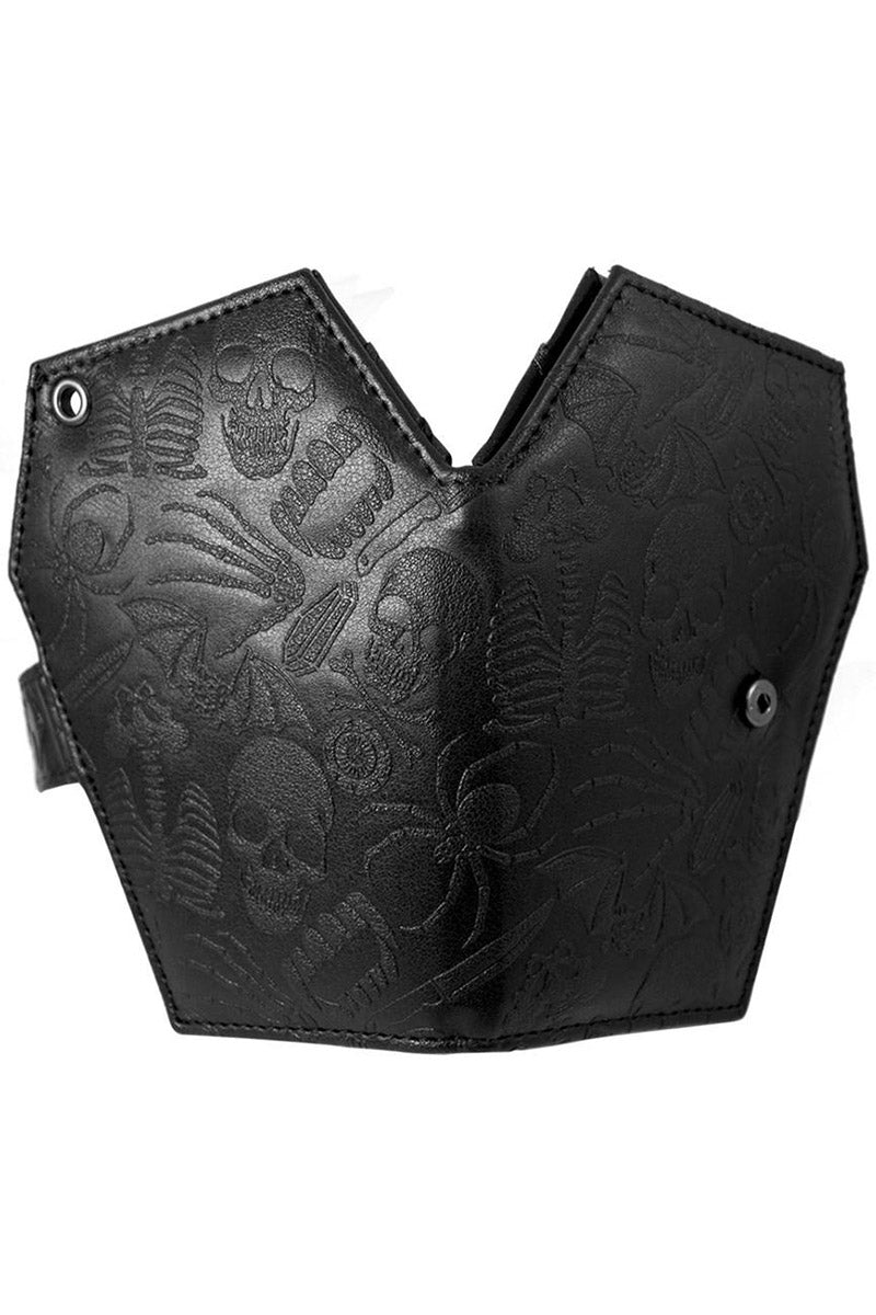 Embossed Skull Coffin Wallet - bags & wallets - VampireFreaks - Kreepsville