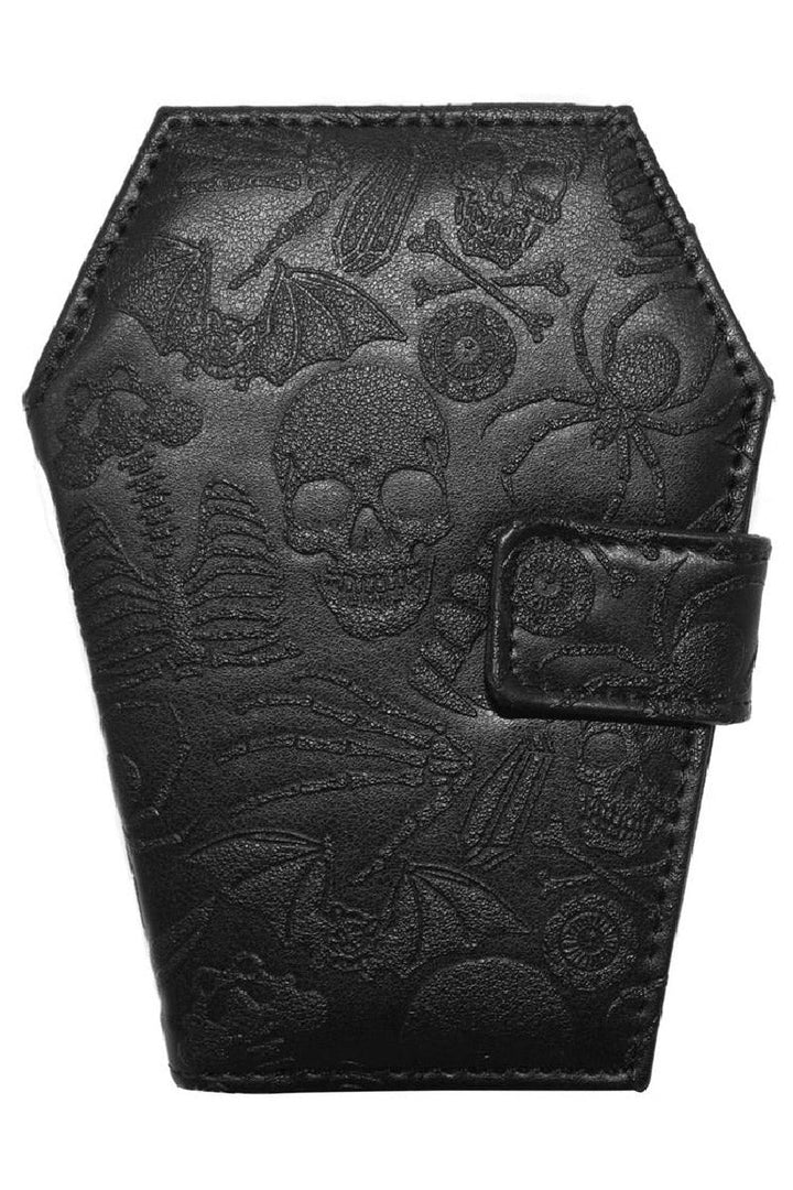 Embossed Skull Coffin Wallet - bags & wallets - VampireFreaks - Kreepsville