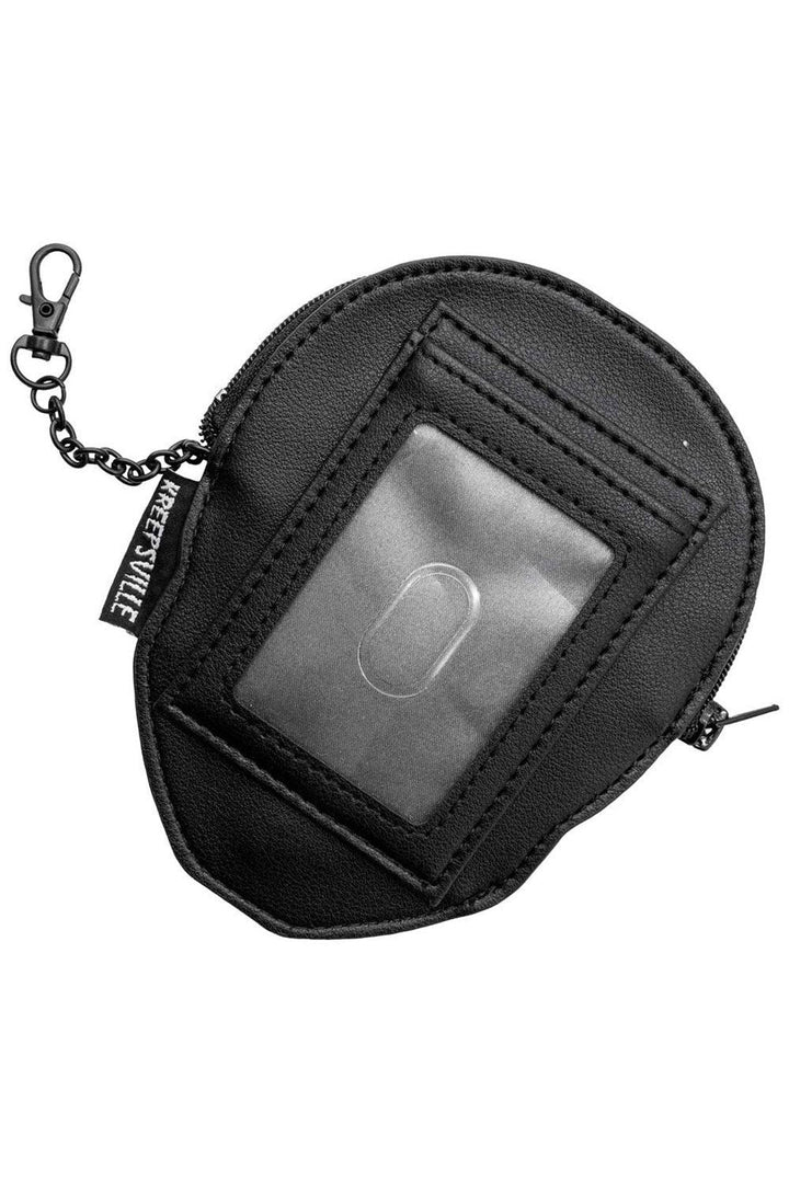 Embossed Skull Zip Wallet ID Case - bags & wallets - VampireFreaks - Kreepsville