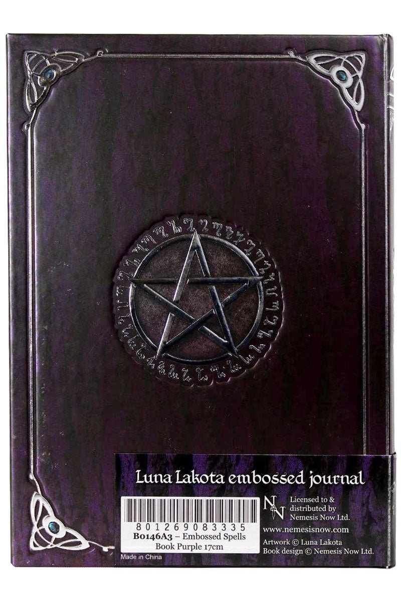 Embossed Spell Book Journal [Purple] - stationery - VampireFreaks - Pacific Giftware