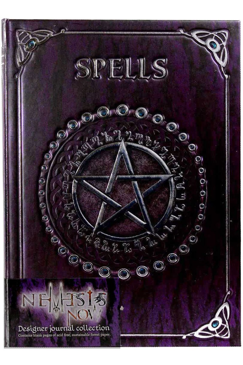 Embossed Spell Book Journal [Purple] - stationery - VampireFreaks - Pacific Giftware