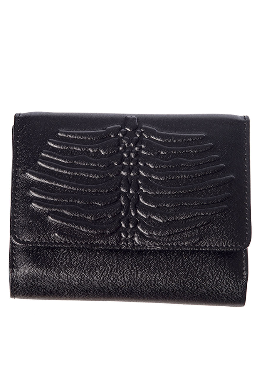 Embra Ribcage Emboss Wallet - bags & wallets - VampireFreaks - Banned Apparel / Lost Queen