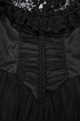 ruffled beaded dark princesscore dress