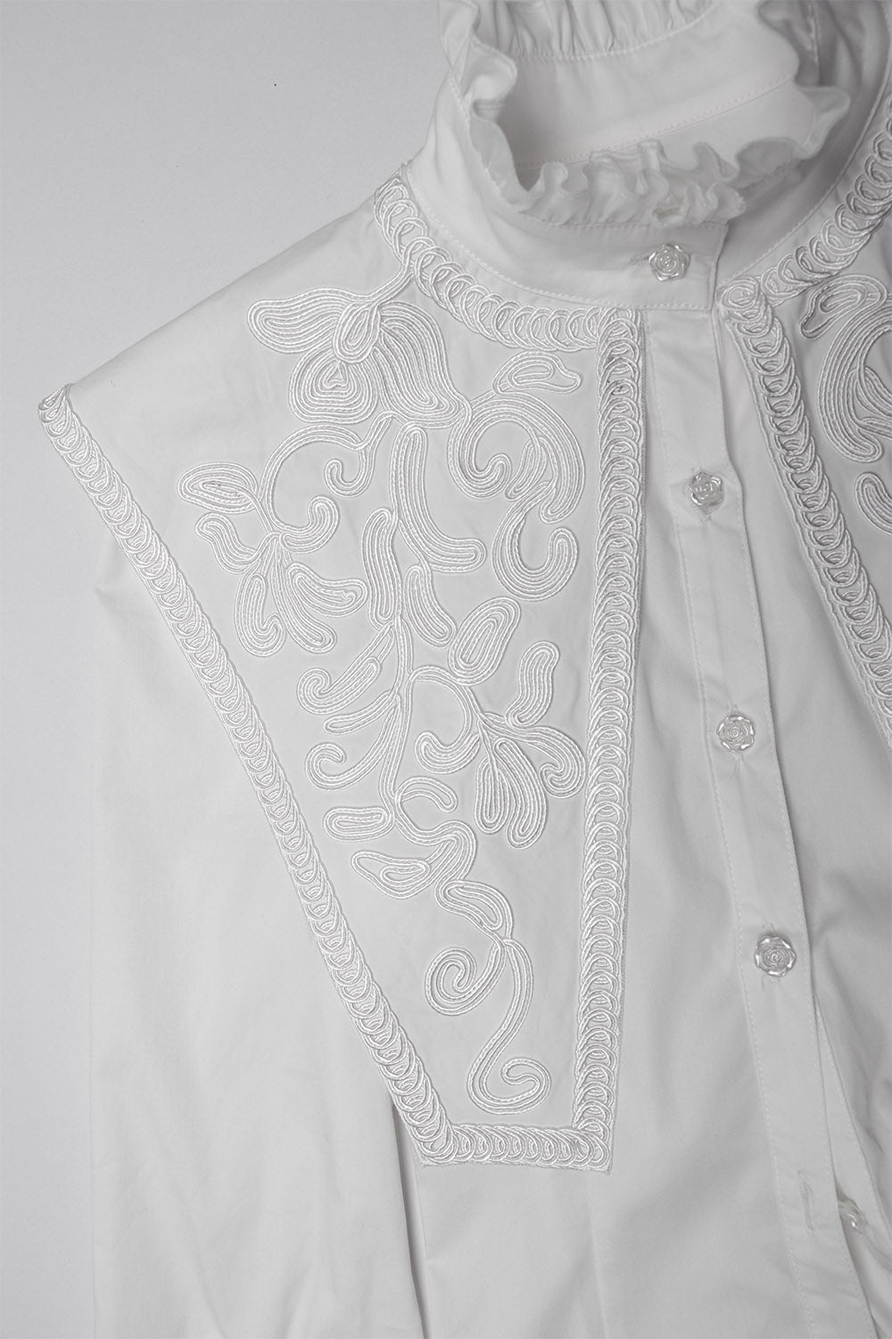 ruffled collar long sleeve witchy top 