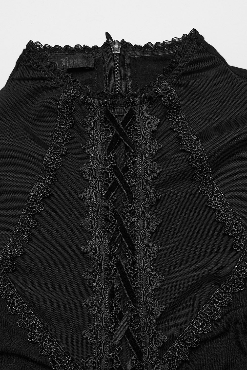 Embroidered Bones Gothic Maxi Dress - dresses - VampireFreaks - Punk Rave