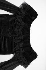 womens lace-up off-the-shoulder black dress