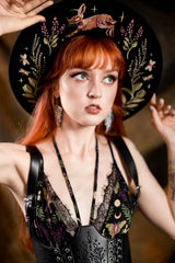 gothic wool cottagecore hat