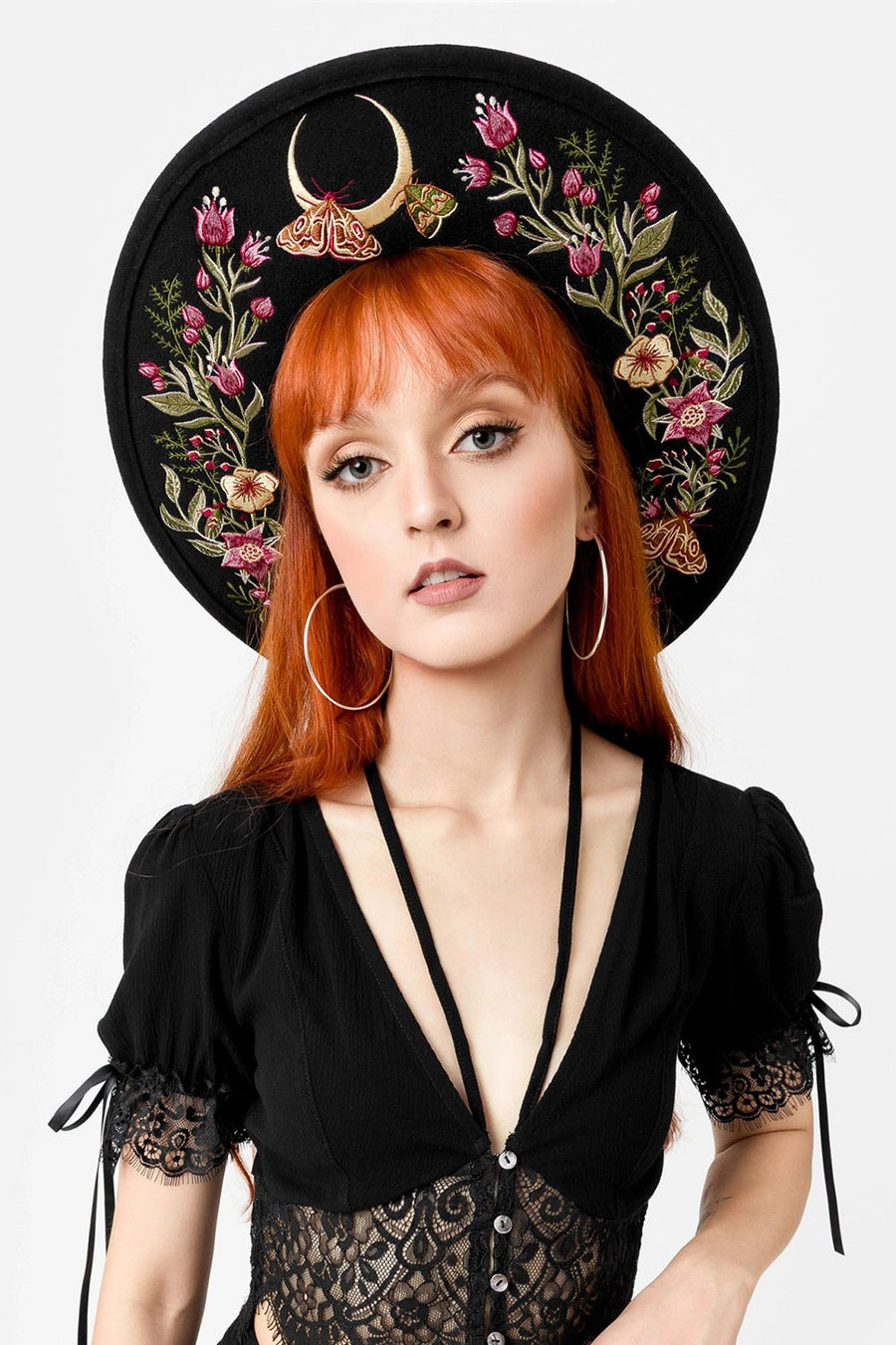 womens witchy wide brimmed hat