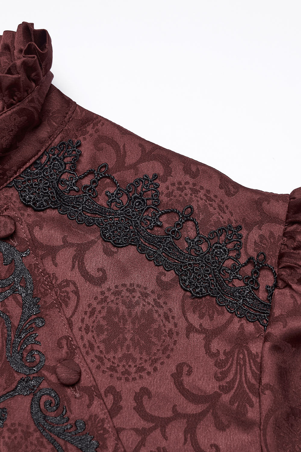 embroidered gothic victorian top for men
