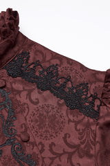 embroidered gothic victorian top for men