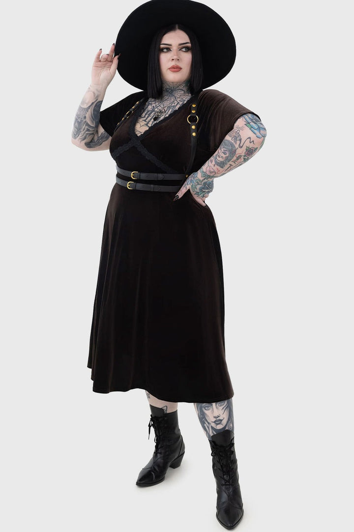 autumn witch black gothic waist belt harness