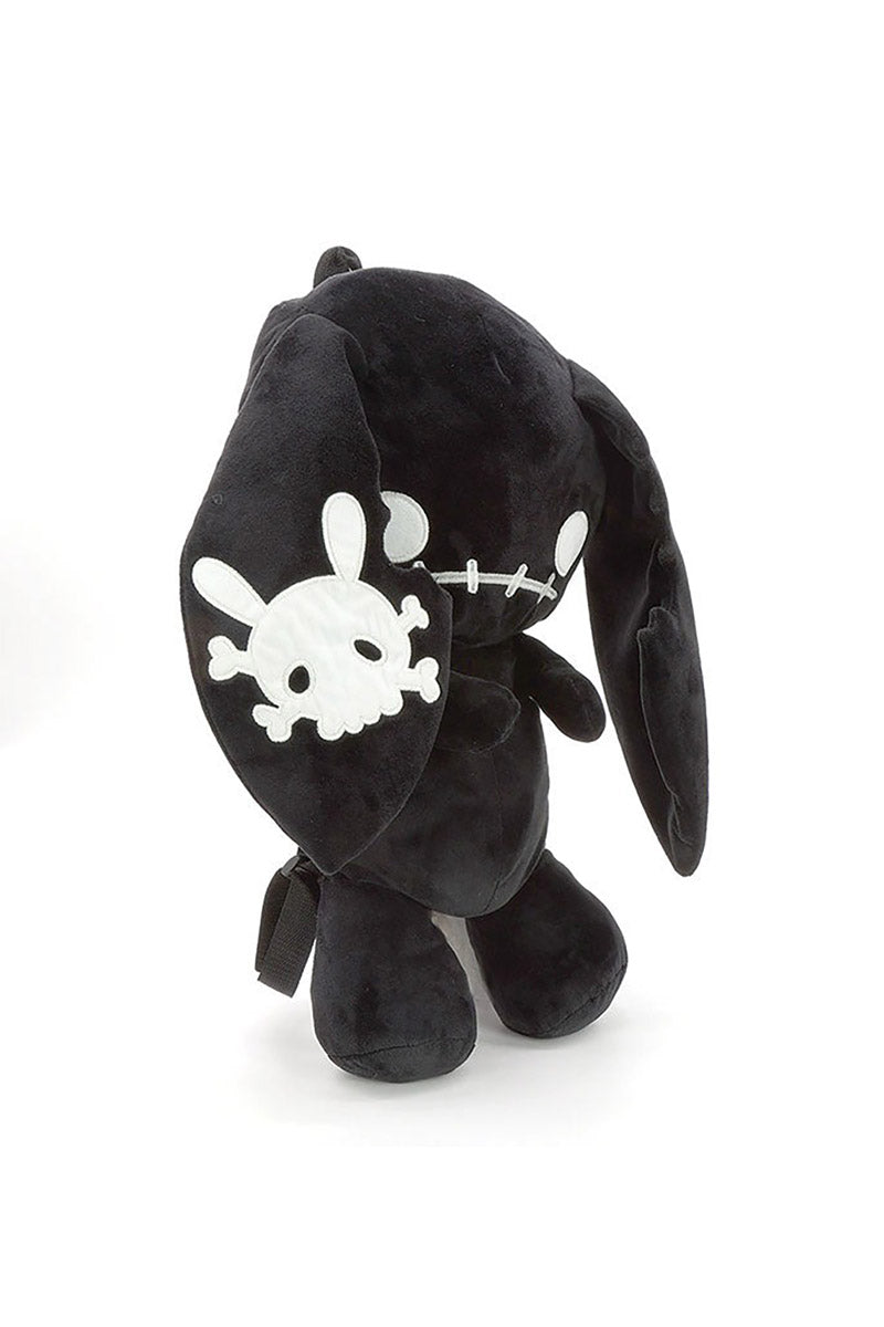 novelty emo black bunny rabbit plush toy backpack