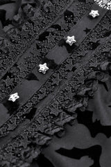 embroidered vintage goth dress