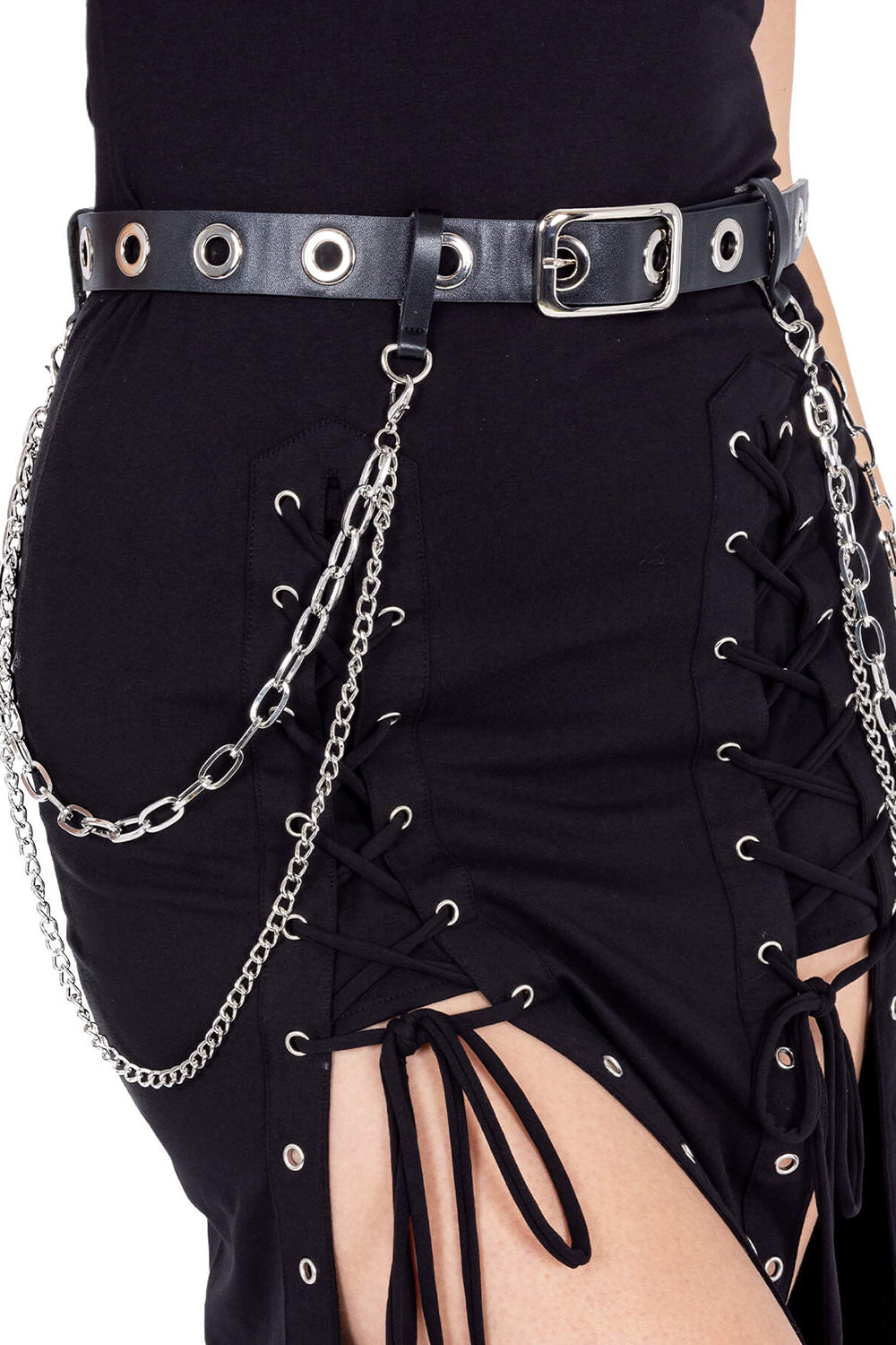 gothic belt with chains