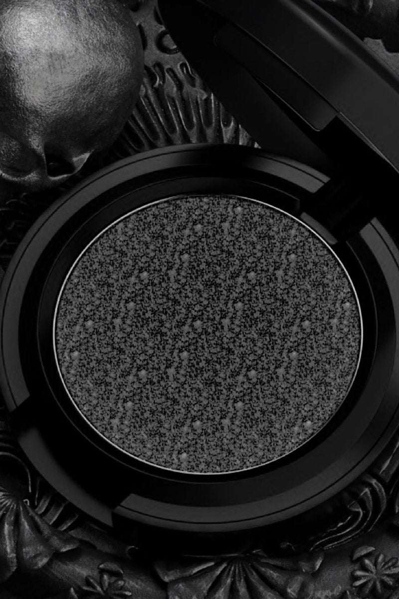 black shimmery eyeshadow