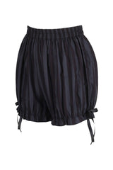 emo black and grey striped ruffled bloomers
