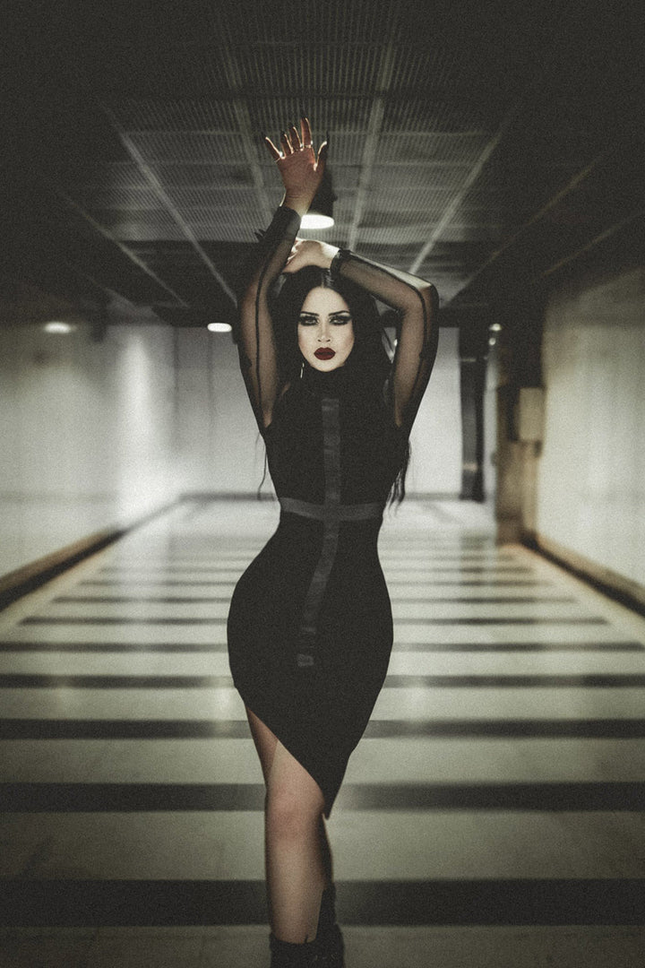 gothic bodycon dress