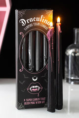 black and pink pastel goth candle set